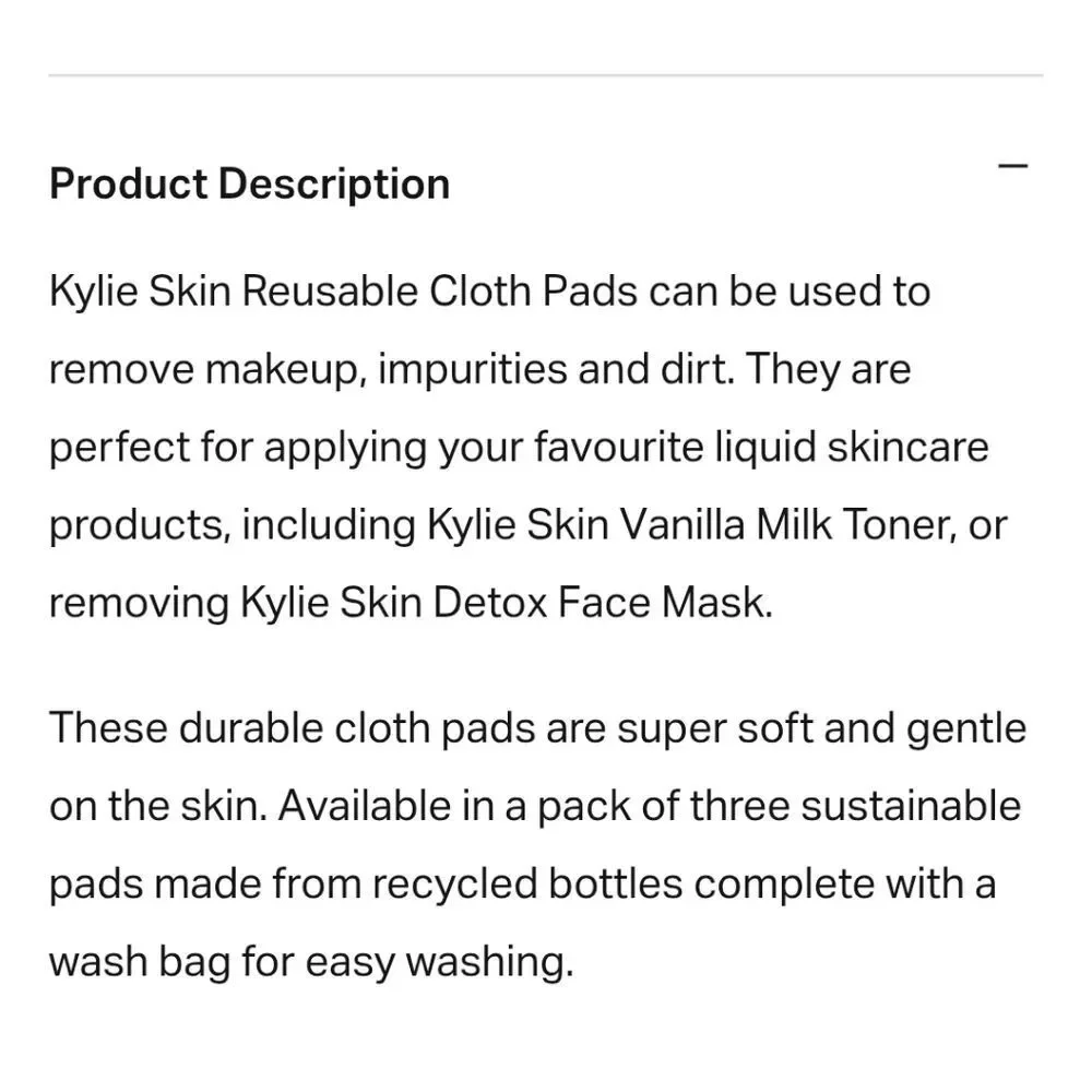 Kylie Cosmetics Reusable Cloth‎ Pads